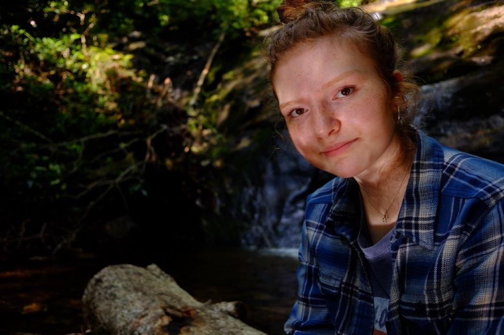 Azaria at the falls