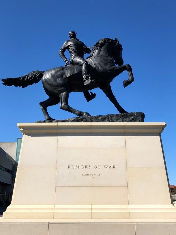 On the way home, we stopped by the Virginia Museum of Fine Arts to see the relatively new Kehinde Wiley statue